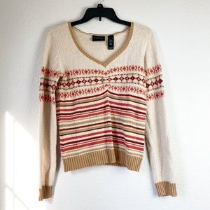 🌻 3/$20 Axcess Liz Claiborne Fall V neck Sweater